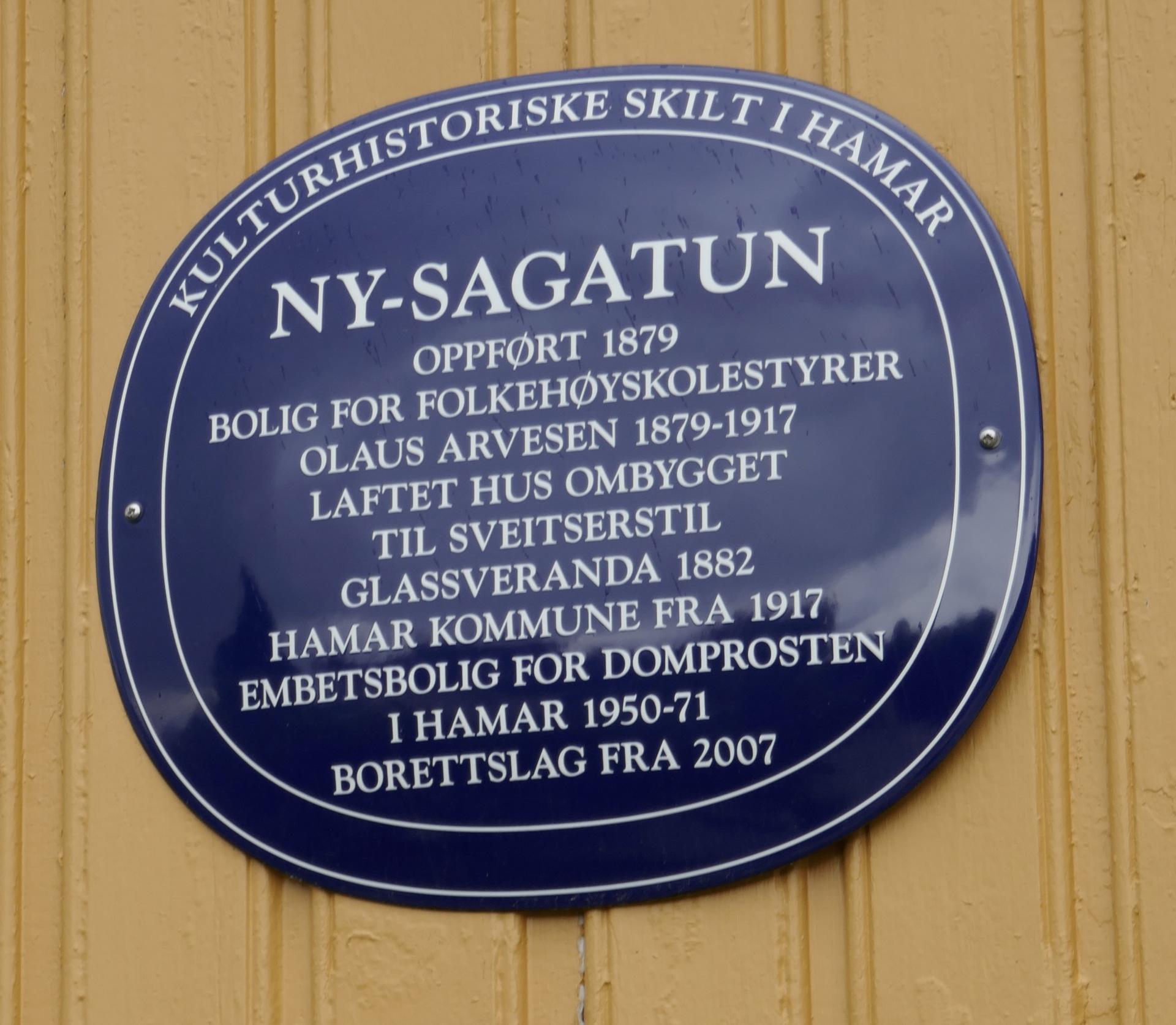 Ny Sagatun er blåmerket 