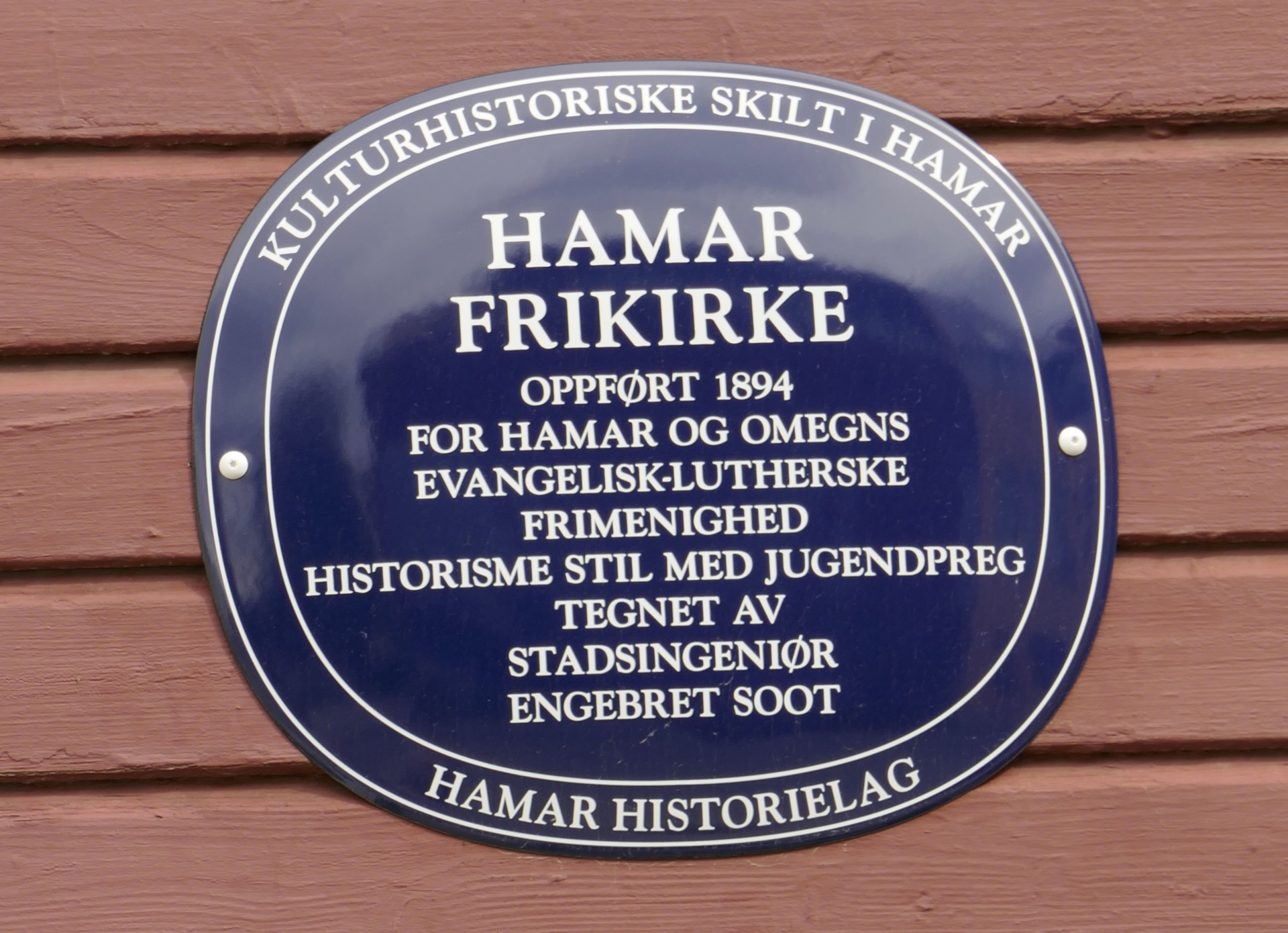 Blått skilt Frikirken