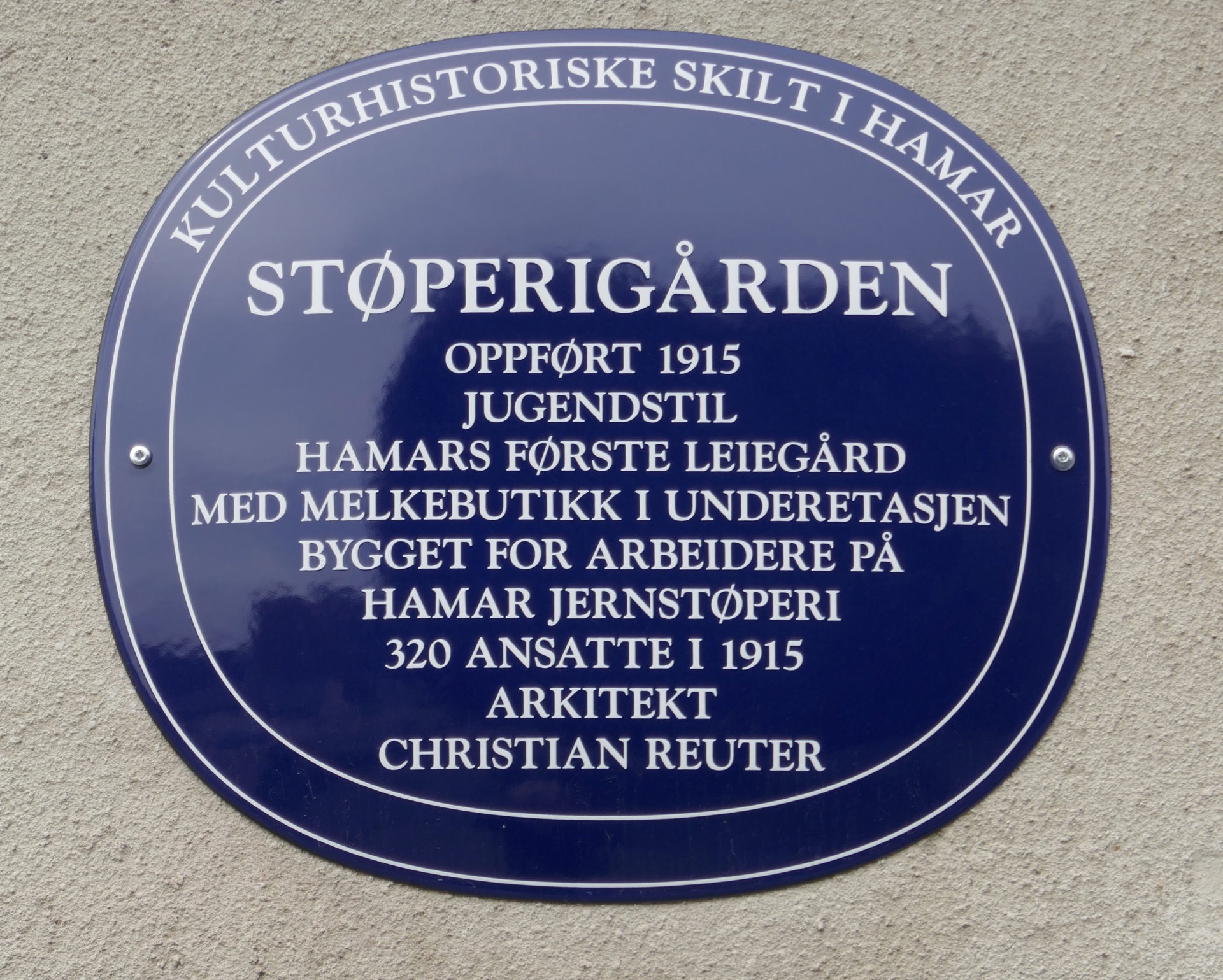 Blått skilt Støperigården