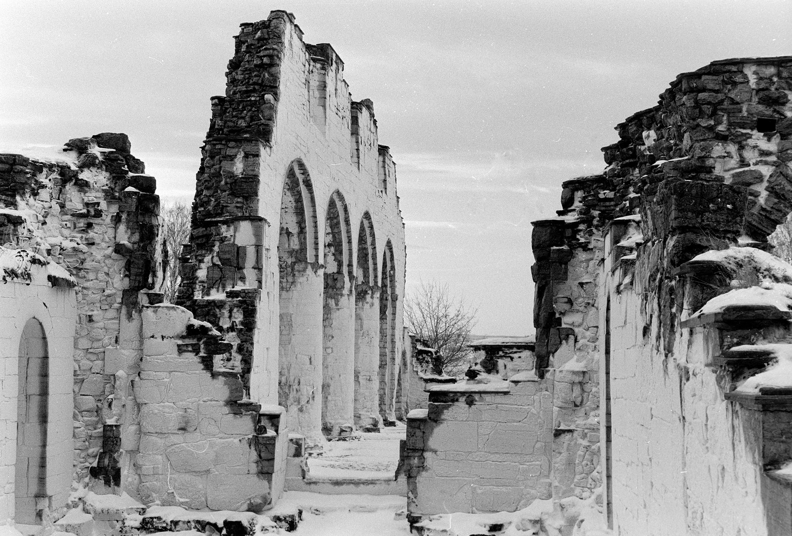 Vinterstemning  i ruiner