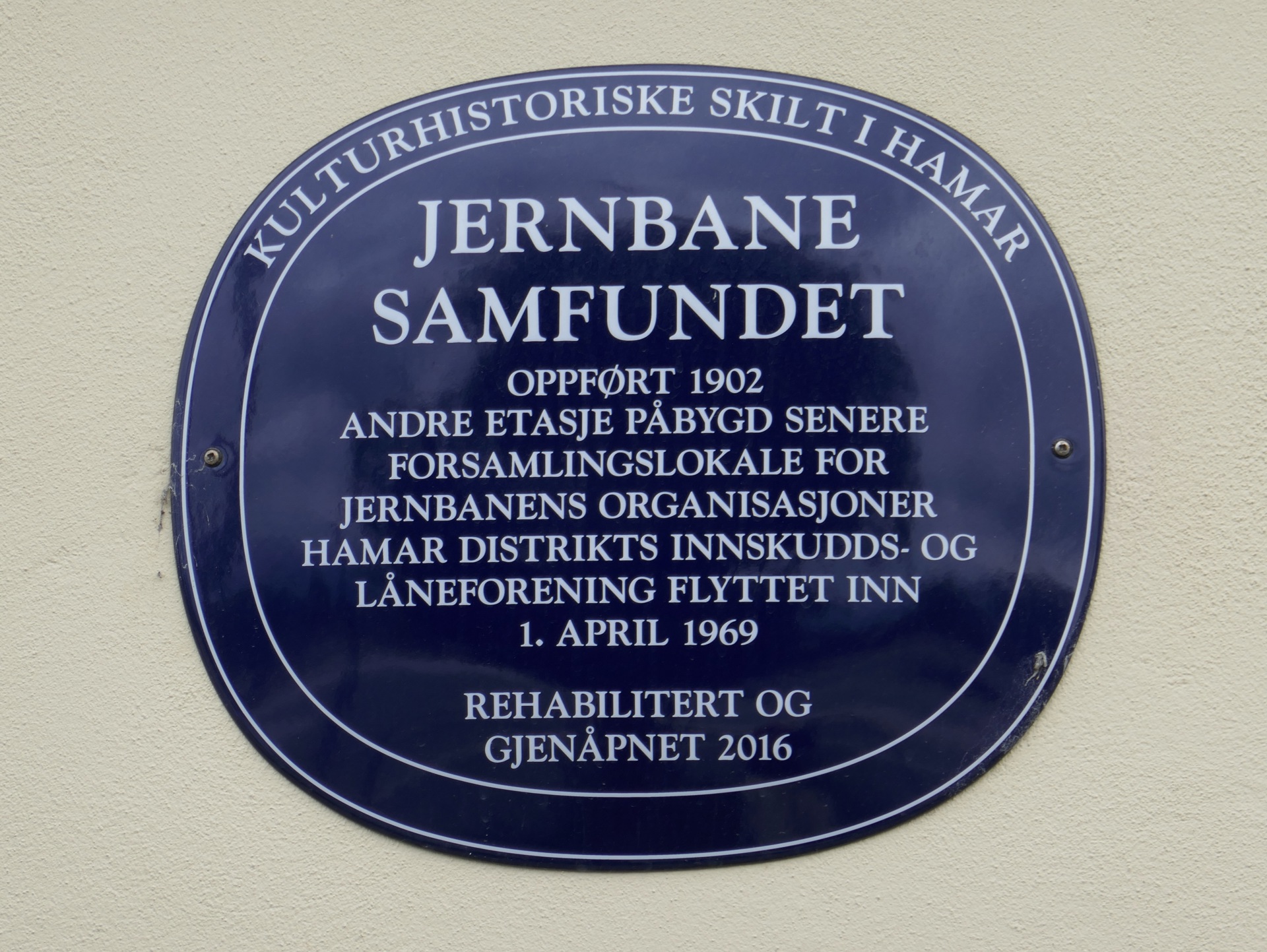 Blått skilt Jernbanesamfunnet